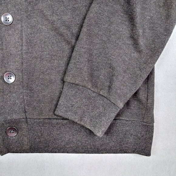 Kenneth Cole Reaction Button Front Cardigan Sweater Mens Large Gray Preppy - Picture 2 of 8
